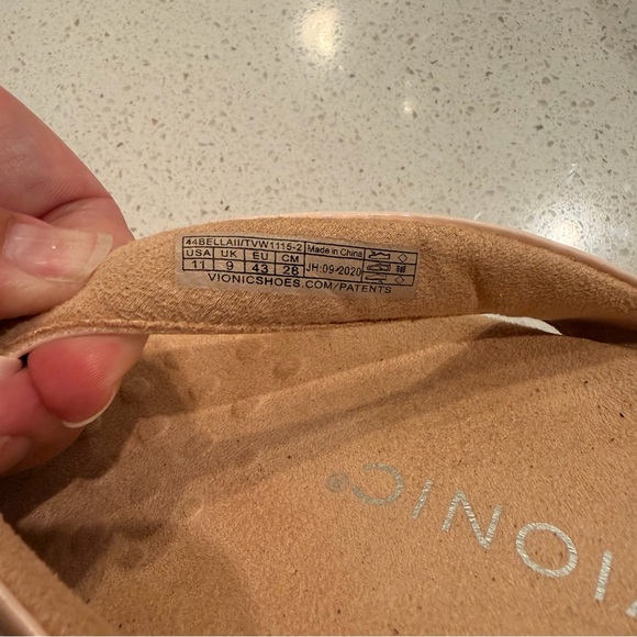 Vionic Bella II Blush Patent Bow Flip Flop Sandal Arch Support Orthotic Sz 11 - Picture 6 of 6